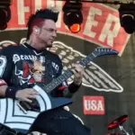 Guitarist Jason Hook of Five Finger Death Punch during performance at festival Rock for People in Hradec Kralove^ Czech republic^ July 4^ 2016.