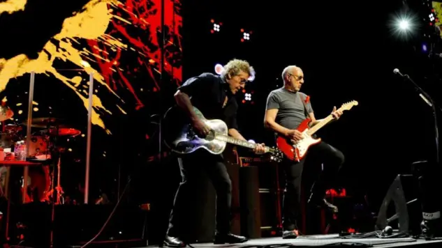 Roger Daltry and Pete Townshend opened "The Who Hits 50" tour in Pittsburgh with 'Who Are You' Wednesday^ March 16 at Consol Energy Center. Pittsburgh^ PA - March 16^ 2016
