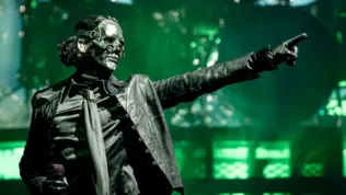 Ghost performs on stage at the Wells Fargo Center during the Skeletour World Tour. Philadelphia^ PA USA - July 19^ 2025
