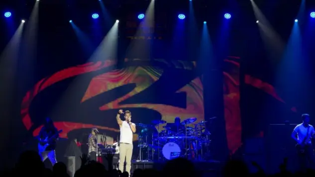 311 performs at the High Times Cannabis Cup in Santa Rosa. Nick Hexum^ in white shirt^ is the bands lead vocalist. Santa Rosa is located North of San Francisco. Santa Rosa^ CA/USA - 6/3/17