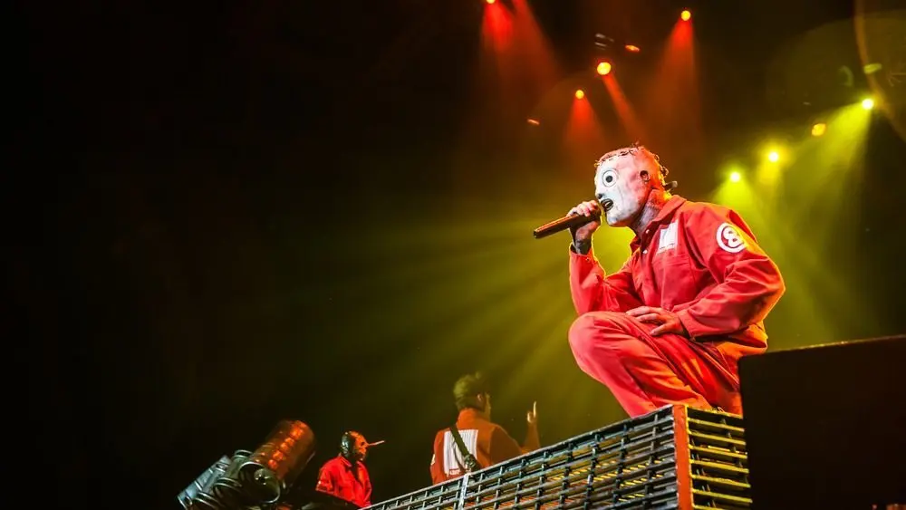 American heavy-metal band Slipknot performing at Olimpiyski stadium^ Moscow during Memorial World Tour MOSCOW^ RUSSIA - JUNE 29^ 2011: