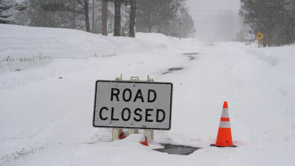 Blizzard conditions in Northern California shuts down roads, ski