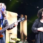 Ann & Nancy Wilson of Heart perform in Toronto at the Molson Ampitheatre^ July 23^ 2013.