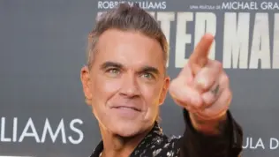 Robbie Williams attends the 'Better Man' premiere at the Capitol cinema on December 04^ 2024 in Madrid^ Spain.