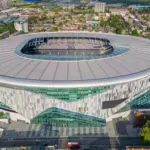 Aerial image of Tottenham Hotspur Stadium. London. United Kingdom. 08.15.2023