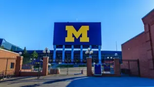 Michigan Stadium ("The Big House") on November 8^ 2020 at the University of Michigan in Ann Arbor^ Michigan. ANN ARBOR^ MI^ USA - NOVEMBER 8