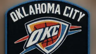 OKLAHOMA CITY THUNDER CHENILLE ALL IN RHINESTONES AS PATCH