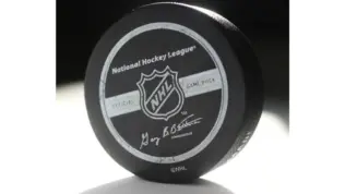 Official game puck from NHL^ National hockey league^ USA