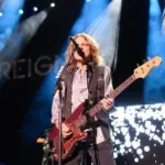 John Roth performs with Foreigner in Hollywood^ Florida^ on April 22^ 2026. The performance was part of their 50th anniversary tour.