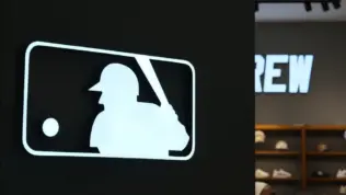 MLB (Major League Baseball) brand logo on store Shanghai^China-August 17th 2024