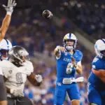 Cutter Boley averaged 20 yards per completion in Saturday night's win. (UK Athletics Photo)