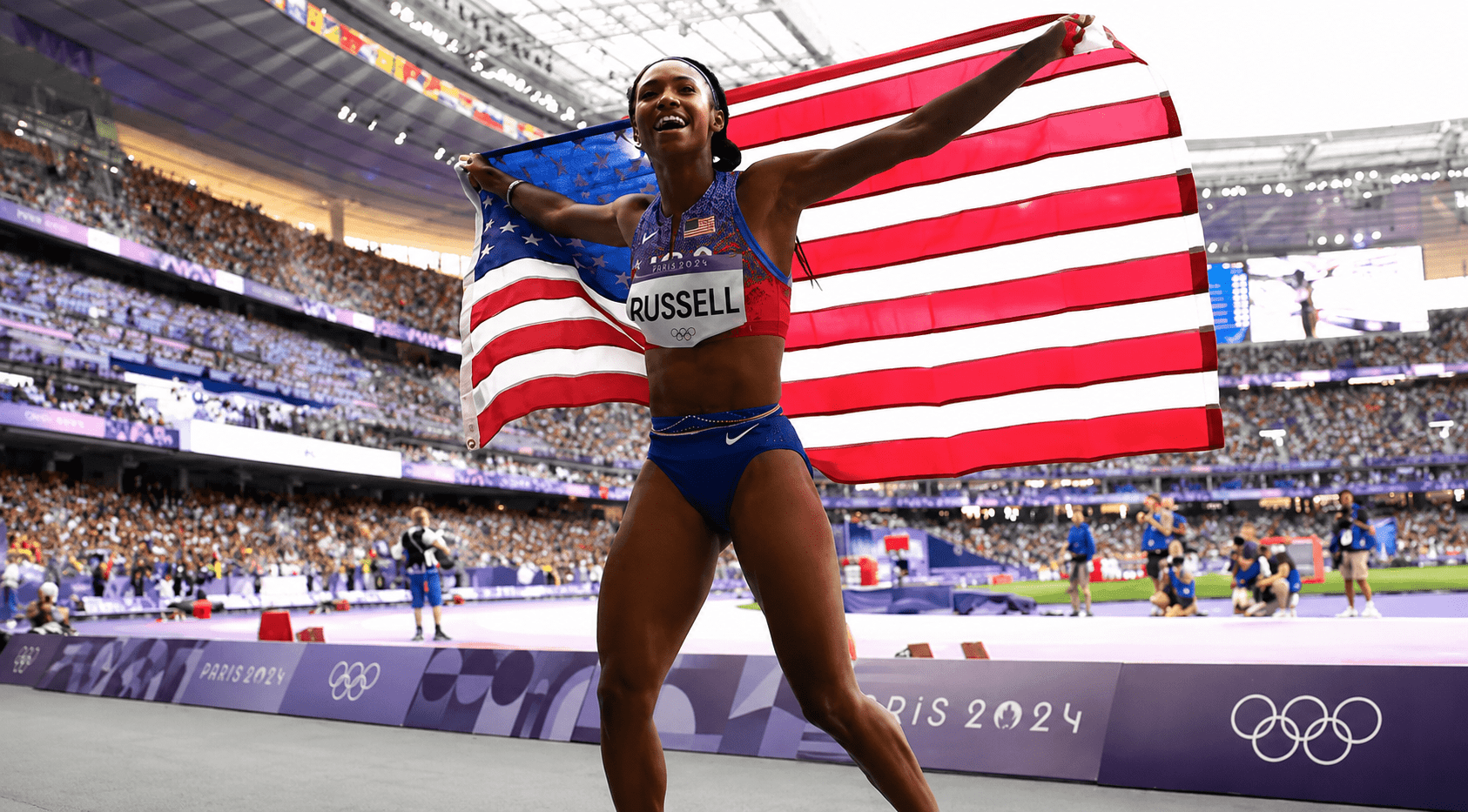Masai Russell Sizzles, Posts 2nd Best Time Ever in 110 Hrdles