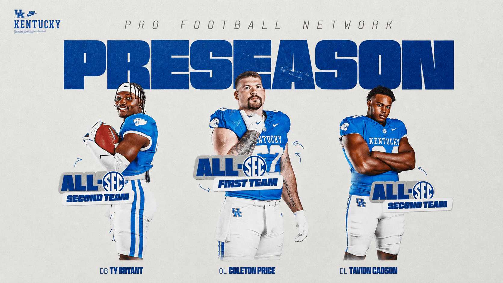 Three Cats Honored by Pro Football Network