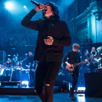 Bring Me The Horizon performs on stage at the Royal Albert Hall on April 22^ 2016 in London^ England.