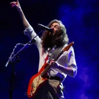 Singer/songwriter Andrew John Hozier-Byrne^ known by Hozier^ performs at the 2023 Sound on Sound Music Festival. Bridgeport^ Connecticut' October 1^ 2023