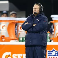 New England Patriots head coach Bill Belichick stands on the sidelines against the New York Jets at MetLife Stadium on November 22^ 2012 in East Rutherford^ New Jersey.