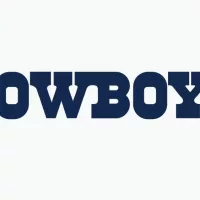 Dallas Cowboys Wordmark. Sports editorial vector logo is printed on white paper.