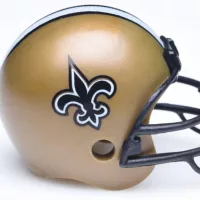 NFL Football Helmet for the New Orleans Saints of the NFL Conference South.