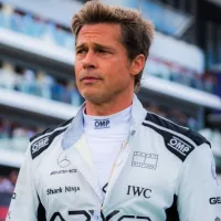Brad Pitt at Silverstone GP for Filming during the Formula One British Grand Prix Silverstone Circuit^ Towcester^ United Kingdom^ 9.July.2023