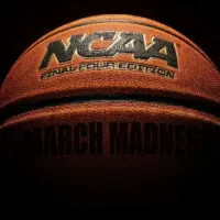 NCAA Final Four Edition March Madness basketball on dark background Wilmington^NC - USA - 05-07-2021