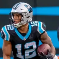 DJ MOORE (12) plays against the visiting Seattle Seahawks at Bank Of America Stadium in Charlotte^ NC. November 25^ 2018