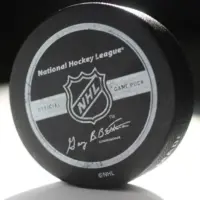Official game puck from NHL^ National hockey league^ USA