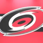 Emblem of the Carolina Hurricanes. The Carolina Hurricanes are a professional ice hockey team. Logo for presentation or infographics. 3D render. 3D Illustration