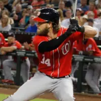 Bryce Harper right fielder for the Washington Nationals at Chase Field in Phoenix^AZ USA July 22^2017.