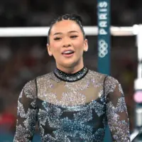 Sunisa Lee USA competes on the unevern bars during the Artistic Gymnastics Women's Qualification at the the Olympic Games Paris 2024 at Bercy Arena PARIS^ FRANCE-July 28