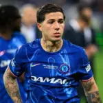 Enzo Fernandez - The final match UEFA Europa Conference League Real Betis vs Chelsea FC at Wroclaw Stadium. WROCLAW^ POLAND - 28 MAY^ 2025
