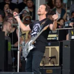 Pearl Jam lead singer Eddie Vedder performs at the 2016 New Orleans Jazz and Heritage Festival. New Orleans^ LA - April 22^ 2016