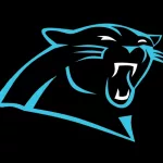 Logo New era carolina panther black blue.