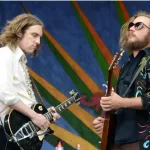 Jim James and Carl Broemel of My Morning Jacket performs at the 2016 New Orleans Jazz and Heritage Festival. New Orleans^ LA - April 29^ 2016