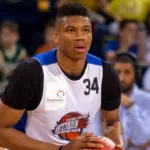 Giannis Antetokounmpo (player Milwaukee Bucks) during Antetokounbros Streetball Event 2016 at Thessaloniki. Thessaloniki^ Greece - May 22^ 2016
