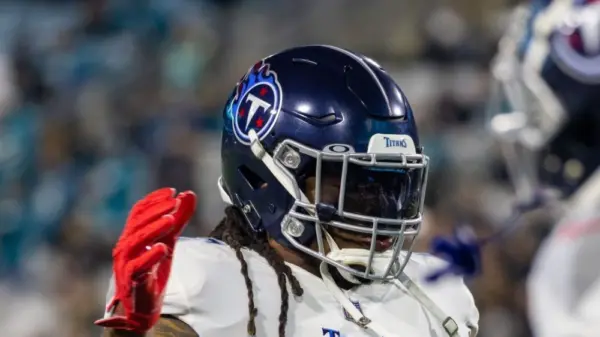 22 DERRICK HENRY TENNESSEE TITANS VS JACKSONVILLE JAGUARS JANURARY 7^ 2023 at TIAA BANK FIELD JACKSONVILLE FLORIDA