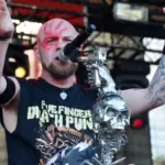 Singer Ivan Moody of Five Finger Death Punch during performance at festival Rock for People in Hradec Kralove^ Czech republic^ July 4^ 2016.