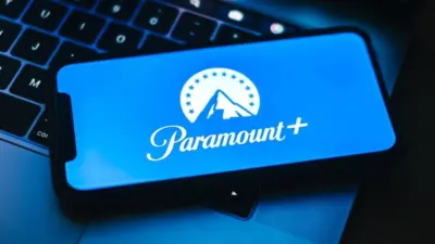Paramount plus logo on smartphone screen. Rostov-on-Don^ Russia - November 15 2021