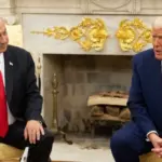 WASHINGTON D.C.^ USA - April 7^ 2025: United States President Donald Trump meets with Israeli Prime Minister Benjamin Netanyahu in the White House in Washington DC.