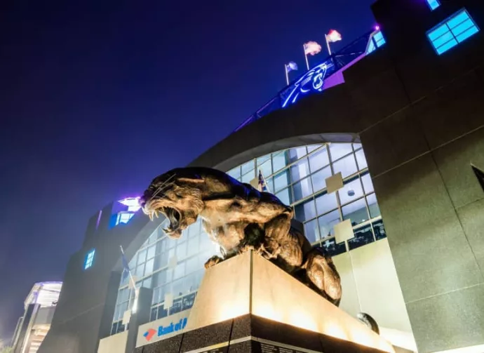 Panthers NFL Stadium in downtown Charlotte