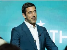 Aaron Rodgers at LVMH Tower in New York on October 30^ 2023