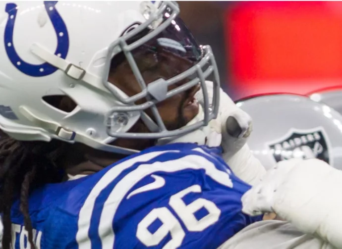 Denico Autry #96 - Indianapolis Colts host the Oakland Raiders on Sunday Sept. 29th 2019 at Lucas Oil Stadium in Indianapolis^ IN -USA