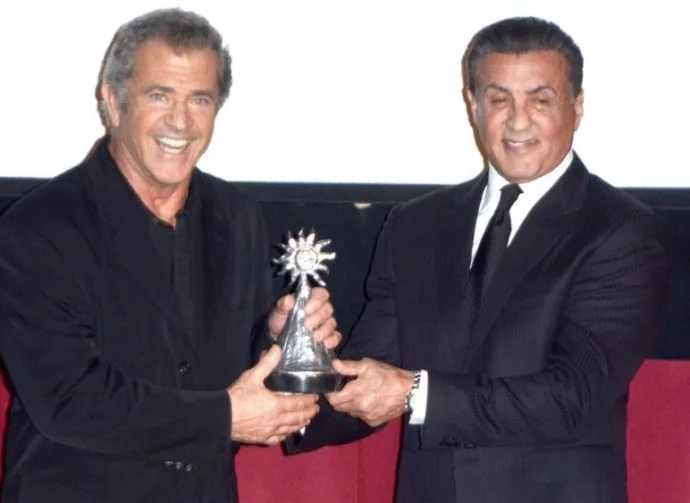 Mel Gibson^ Sylvester Stallone at the Los Angeles Italia Film Festival at the TCL Chinese 6 Theaters on February 19^ 2017 in Los Angeles^ CA