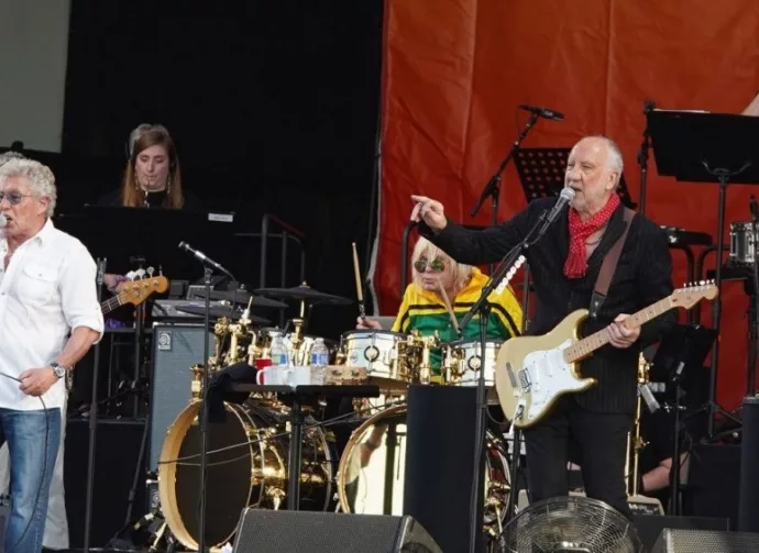 Roger Daltrey and Pete Townshend of The Who performs at the 2022 New Orleans Jazz and Heritage Festival. New Orleans^ Louisiana - April 30^ 2022