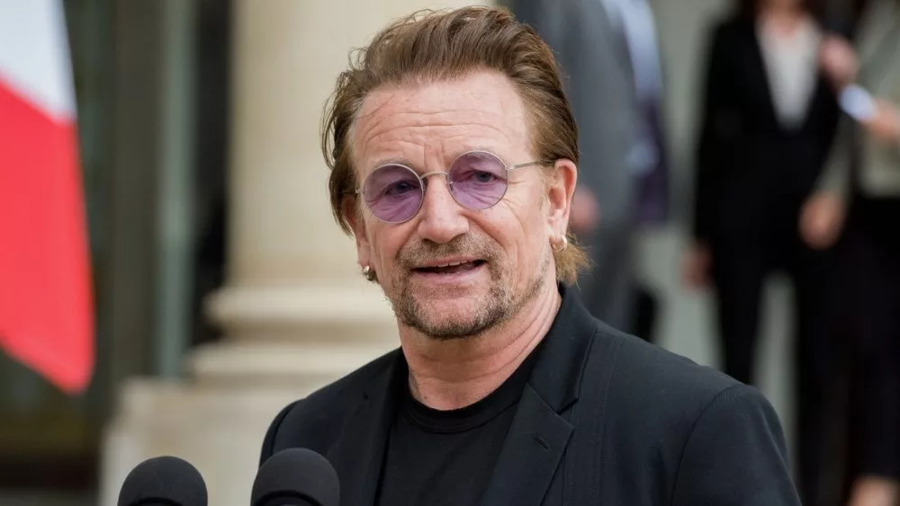 Bono^ the singer and leader of the band group U2. Paris^ FRANCE - July 24^ 2017
