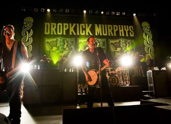 Dropkick Murphys perform on stage at the Paramount Theater in Seattle on June 27^ 2011.
