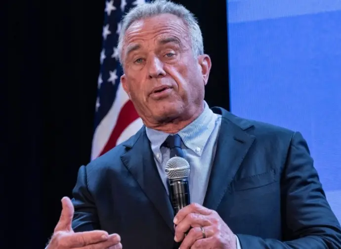 Robert F. Kennedy Jr. at a campaign stop in Brooklyn^ NY on May 1^ 2024