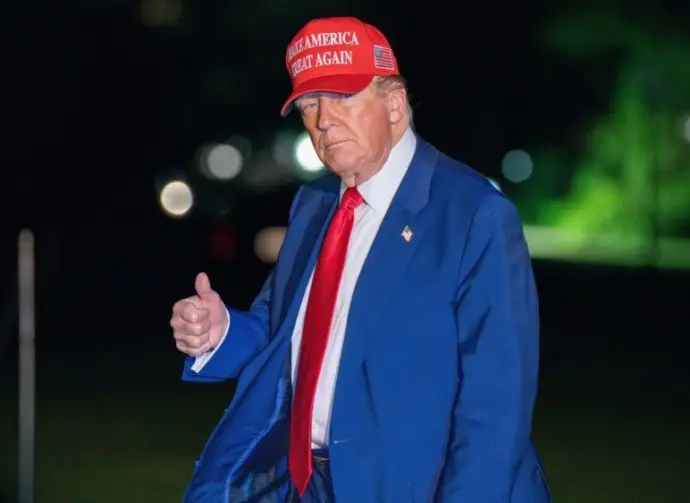 President Trump returns to the White House after speaking at a rally in Michigan Washington Dc^ United States^ April 29 2025
