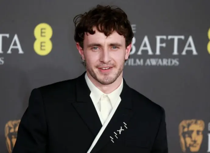 Paul Mescal attends the 2024 EE BAFTA Film Awards at The Royal Festival Hall in London^ England. London^ United Kingdom - February 18^ 2024: Paul Mescal attends the 2024 EE BAFTA Film Awards at The Royal Festival Hall in London^ England