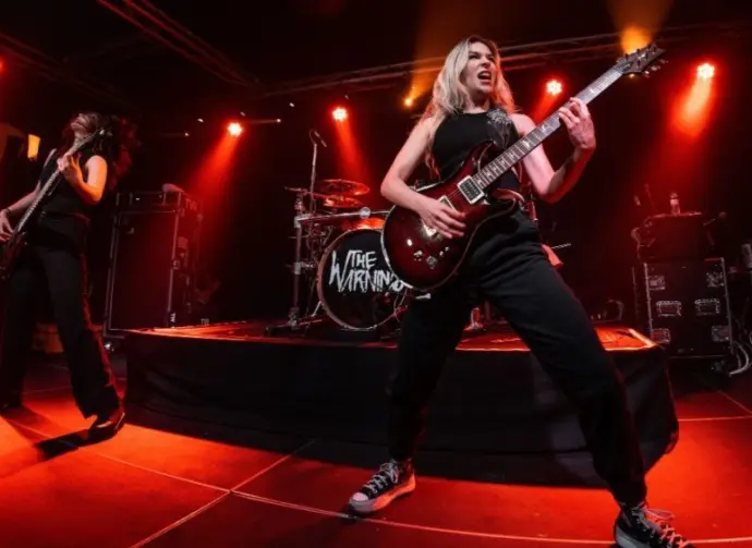 The Warning (Mexican hard rock band from Monterrey) perform on stage at La Nau on June 17^ 2023. BARCELONA - JUN 17