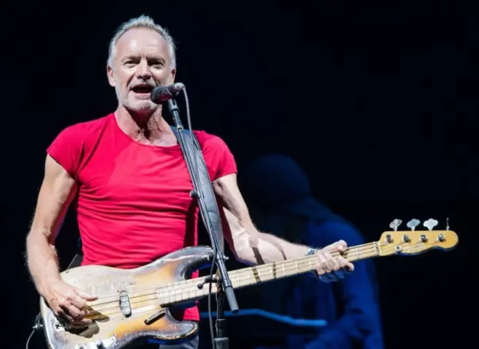STING performs on the stage of the Lucca summer festival in Piazza Napoleone in Lucca LUCCA^ ITALY - JULY 29^ 2019